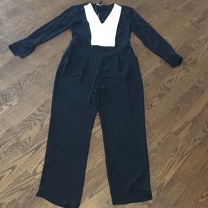 BCBG New With Tags Black and White Jumpsuit